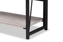 Yareli Light Gray and Black Metal 4-Tier Display Shelf Baxton