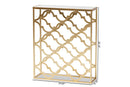 Gowan Gold Finished Metal Console Table w/Marble Tabletop Baxton