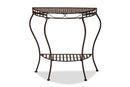 Elkie Brown Metal Outdoor Console Table Baxton