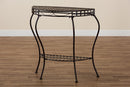 Elkie Brown Metal Outdoor Console Table Baxton