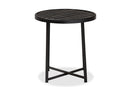Dion Black Finished Metal Outdoor Side Table Baxton