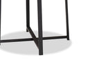 Dion Black Finished Metal Outdoor Side Table Baxton