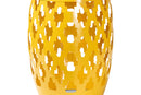 Estera Yellow Finished Metal Outdoor Side Table Baxton