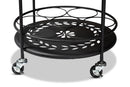Beale Black Metal 2-Tier Kitchen Cart Baxton