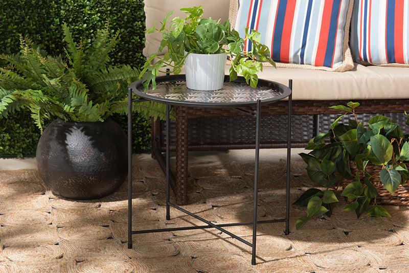 Casilda Modern and Contemporary Black Finished Metal Plant Stand