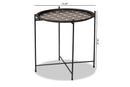 Casilda Black Finished Metal Plant Stand Baxton