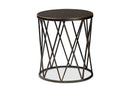 Imogen Antique Black finished Metal End Table Baxton