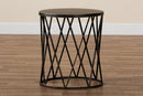 Imogen Antique Black finished Metal End Table Baxton