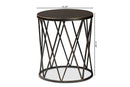 Imogen Antique Black finished Metal End Table Baxton