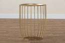 Radenza Gold Finished Metal End Table Baxton