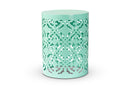 Disa Aqua Finished metal Outdoor Side Table Baxton
