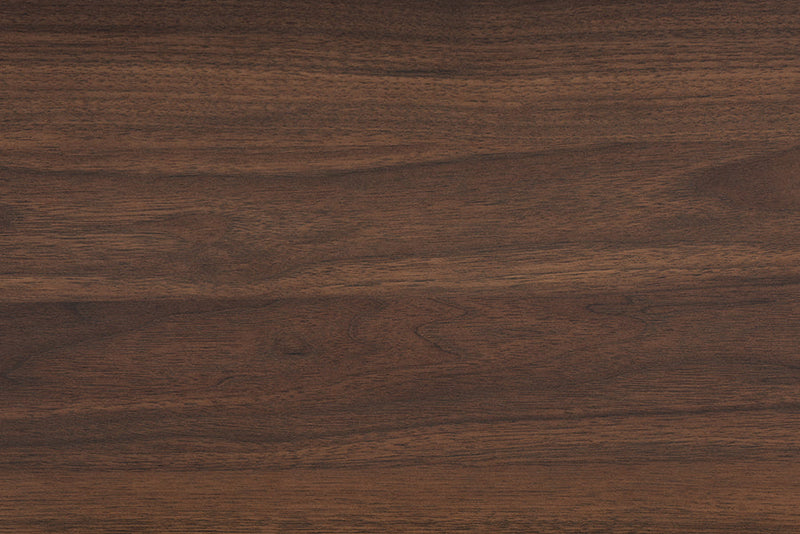 Davina Walnut Brown and Gold Metal 2-Drawer Coffee Table Baxton