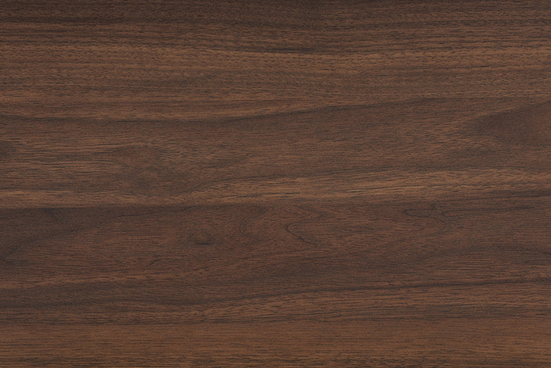 Davina Mid-Century Walnut Brown Finished Wood and Gold Metal 2-Drawer Coffee Table