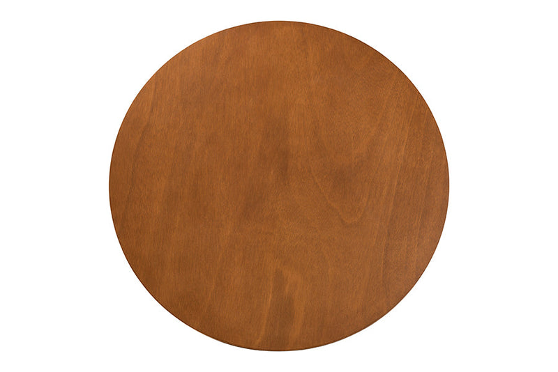 Ainge Modern Gray and Walnut Brown Wood 5-Piece Dining Set Baxton