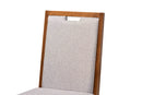 Chase Gray Fabric Upholstered and Walnut Brown 2Pc Dining Chair Set Baxton