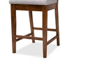 Kalista Gray Fabric Walnut Brown 2Pc Counter Stool Set Baxton