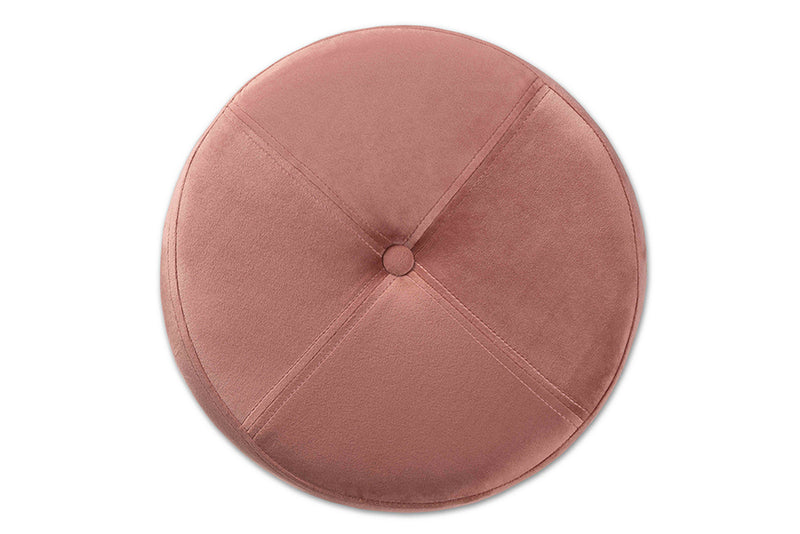 Desma Contemporary Glam and Luxe Pink Velvet Fabric Upholstered and Gold Finished Metal Storage Ottoman