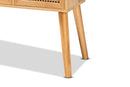 Librina Oak Brown 2-Drawer Console Table w/Rattan Baxton