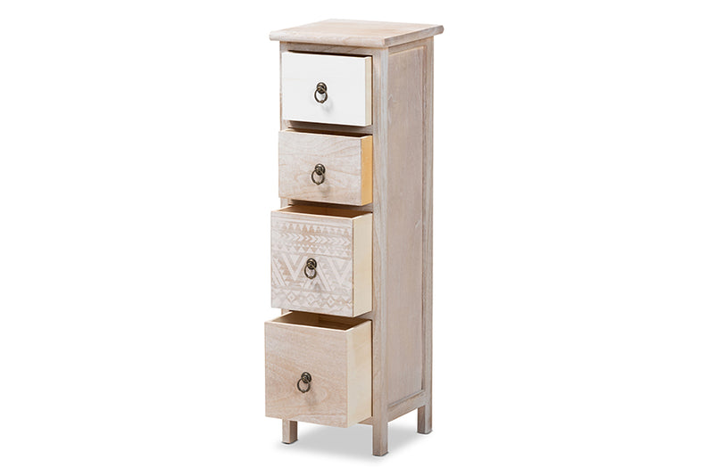 Massey Modern and Contemporary Multi-Colored Wood 4-Drawer Storage Unit