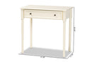 Rayner White 1-Drawer Console Table Baxton