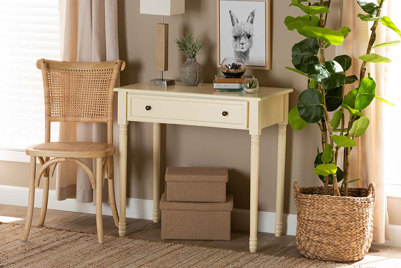 Rayner Classic and Traditional White Finished Wood 1-Drawer Console Table