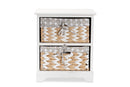 Nami White 2-Basket Storage Unit Baxton