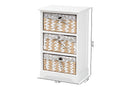 Nami White 3-Basket Storage Unit Baxton