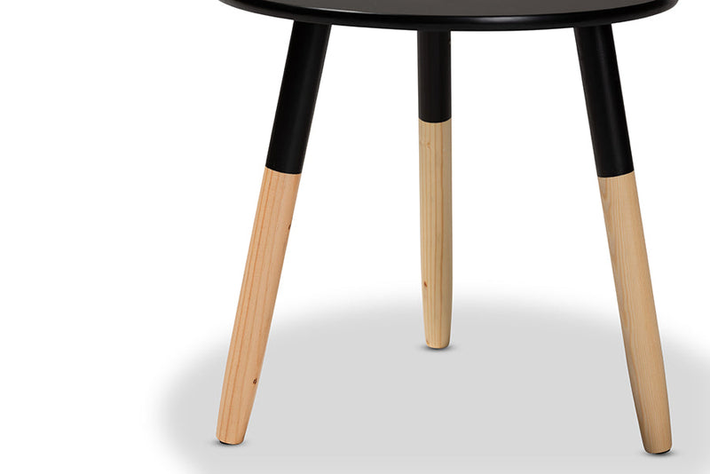 Draven Two-Tone Black and Oak Brown Coffee Table Baxton