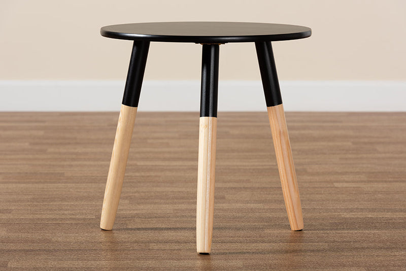 Draven Two-Tone Black and Oak Brown Coffee Table Baxton