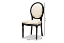 Ornella Inspired Beige Faux Leather Black 2Pc Dining Chair Set Baxton
