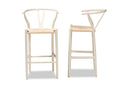 Cipally White 2Pc Bar Stool Set Baxton