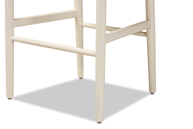 Cipally White 2Pc Bar Stool Set Baxton