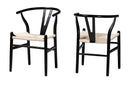 Cipally Modern Black 2Pc Dining Chair Set Baxton