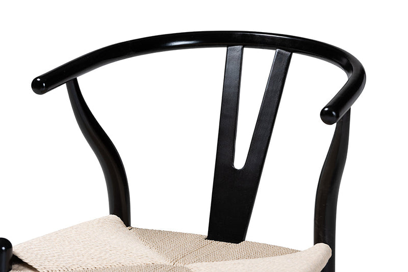 Cipally Modern Black 2Pc Dining Chair Set Baxton