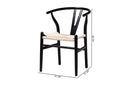 Cipally Modern Black 2Pc Dining Chair Set Baxton