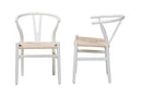 Cipally Modern White 2Pc Dining Chair Set Baxton