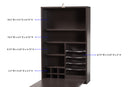 Giselle Dark Brown Wall-Mounted Folding Desk Baxton