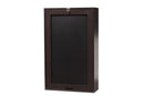 Giselle Dark Brown Wall-Mounted Folding Desk Baxton