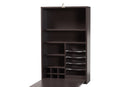 Giselle Dark Brown Wall-Mounted Folding Desk Baxton