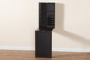 Giselle Dark Brown Wall-Mounted Folding Desk Baxton