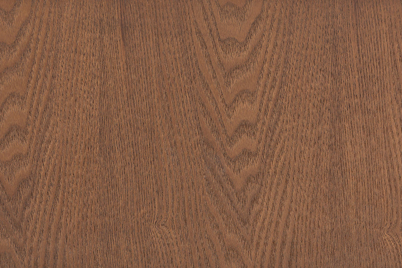 Nikita Ash Walnut and Rattan 1-Drawer Nightstand Baxton