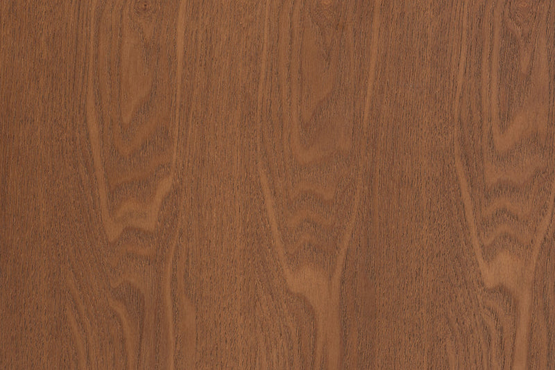 Nikita Ash Walnut and Rattan 6-Drawer Dresser Baxton