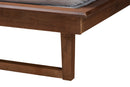 Bishop Ash Walnut Queen Size Platform Bed Baxton