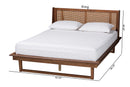 Terra Walnut Brown Queen Size Platform Bed Baxton