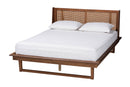 Terra Walnut Brown Queen Size Platform Bed Baxton