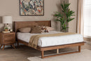 Terra Walnut Brown Queen Size Platform Bed Baxton