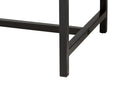 Marconi Two-Tone Black and Natural Brown and Black Metal 2-Drawer Console Table Baxton