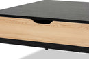 Gardner Two-Tone Oak Brown and Black Coffee Table Baxton