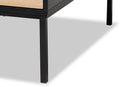 Gardner Two-Tone Oak Brown and Black Coffee Table Baxton