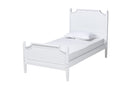 Nox White Full Size Platform Bed Baxton